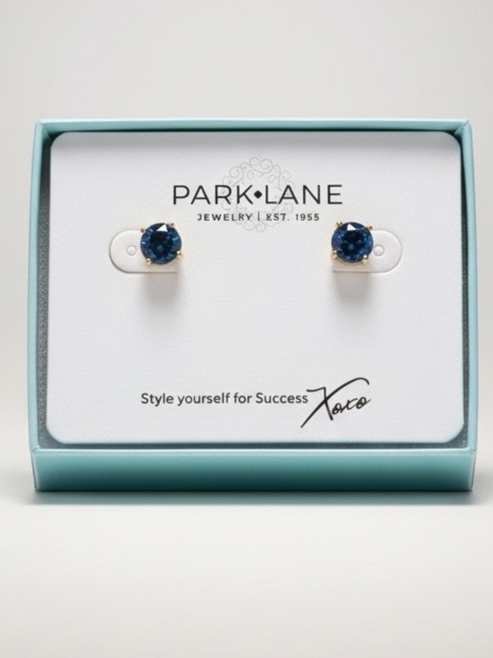 Park Lane Denim Blue Impression Earrings NIB